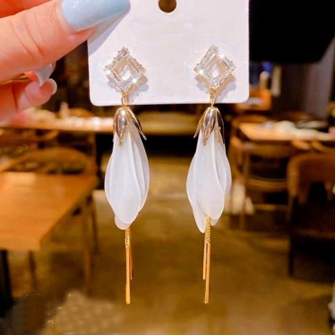 Feather Tassel Earrings-ER-10115